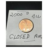 2000-D Lincoln Cent Brilliant Uncirculated Closed