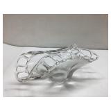 Clear Glass Bowl with Open Lace Edge