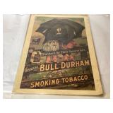 Vintage Bull Durham Black Americana Poster, 18 x 2