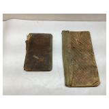 Vintage Cook Book and Ledger in Worn Condition