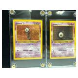 First Edition Pokemon Unown [L] and Unown [Q] Card
