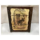 Wooden Decorative Plaque with Vintage Livery Stabl