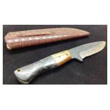 Handcrafted Knife with Leather Sheath, Approximate