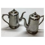 Silver-Plated Coffee and Tea Pots, 5 1/2 Inches Ta