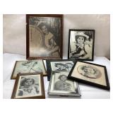 Vintage Framed Shirley Temple Pictures in Various
