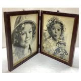 Double Wooden Picture Frame with Black-and-White P