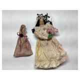 Handcrafted 11-Inch Doll with Fabric Dress and Acc