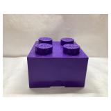 Purple Lego Storage Box with Lid, Approx. 9 x 9 x