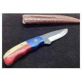 Fixed Blade Knife with Leather Sheath, Approximate