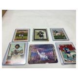 6 Football Cards Featuring Various Players