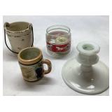 Small Lot with Decorative Items and Glassware
