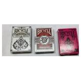 Three Bicycle Playing Card Decks