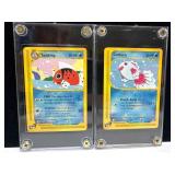 Pokemon TCG Seaking and Goldeen Cards in Protectiv