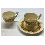 Crown Ducal Gainsborough Floral Cups and Saucer Se
