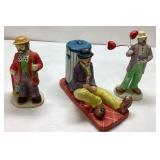 Emmett Kelly Collection: Two Statues and Music Box