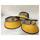 Vintage Indy 500 Visors with Checkered Patterns