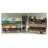 John Wayne VHS Video Collection With Multiple Titl
