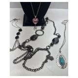 4 Costume Jewelry Necklaces with Assorted Designs