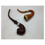 Two Vintage Smoking Pipes, 9-Inch and 6-Inch