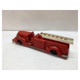 Marx Red Plastic Fire Truck Toy, Approximately 12