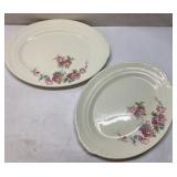 Two Floral Porcelain Platters, Approximately 9 x 1