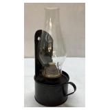 Metal Kerosene Lantern with Glass Chimney, Approxi