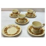 Crown Ducal Gainsborough England Tea Cups and Sauc