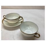 Rosenthal Selb Bavaria Cups and Saucer with Gold T