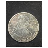 1809 Charles IV Coin Replica with Spanish Colonial
