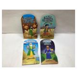 4 Biblical-Themed Foam Books Featuring Daniel, Dav