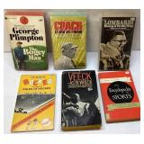 Six Assorted Sports-Themed Paperback Books