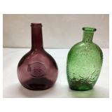 Approximately 9-Inch Tall Purple and Green Decorat