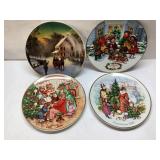 4 Avon Christmas Collector Plates with Original Bo