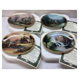 Four Thomas Kinkade Collector Plates with Certific