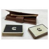 Vintage Cummins Card Decks With Leather Case