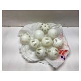 9 White Waffle Balls