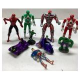 Figures Lot Featuring Superheroes Spiderman Power