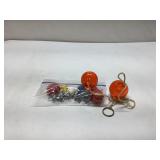 Vintage Toys Including Yo-Yos and Small Figures