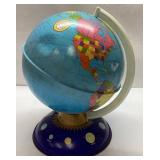 Vintage 12-Inch Tall Globe With Decorative Base