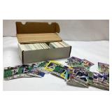 Full Box of Unchecked Baseball and Football Cards