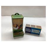 Vintage Match Holder With Vintage Matches Featurin