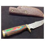 Fixed Blade Knife With Leather Sheath, Approximate