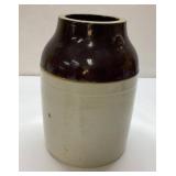 Approximately 10-Inch Tall Vintage Crock with Brow