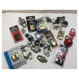 Locks, Most with Keys, Various Brands and Styles