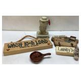 Decorative Wooden Signs and Figurines