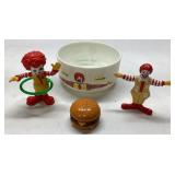 McDonaldï¿½s Ronald McDonald Toys and Bowl Set