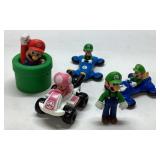 Mario Kart and Luigi Figurines with Accessories