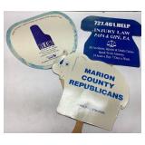 Vintage Hand Fans with Advertising Designs