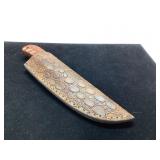 Custom Knife with Leather Sheath, Approximately 8