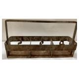 Vintage Metal Bottle Carrier with Handle, Approx.